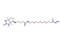 英文名稱: Biotin-PEG3-propionic hydrazide 中文名稱: 生物素-PEG3-酰肼 MF: C19H35N5O6S MW: 461.58 CAS: 1381861-94-4 描述 Biotin-PEG3-propionic hydrazide 是基于 PEG 結構的 PROTAC linker,可以用來制備 PROTAC。 關于我們: 西安瑞禧生物科技有限公司是一家集研發,生產,銷售為一體的高科技企業,可提供合成磷脂、高分子聚乙二醇衍生物、嵌段共聚物、順磁/超順磁性納米顆粒、納米金及納米金棒、近紅外熒光染料、活性熒光染料、熒光標記的葡聚糖BSA和鏈霉親和素、蛋白交聯劑、小分子PEG衍生物、點擊化學產品、樹枝狀聚合物、環糊精衍生物、大環配體類、熒光量子點、透明質酸衍生物、石墨烯或氧化石墨烯、碳納米管、富勒烯等等,可以滿足不同客戶的定制需求。 描述: 規格:1mg 5mg 10mg 純度:99% 狀態:固體/溶液 用途:科研! 溫馨提示:僅用于科研,不能用于人體實驗! 廠家:西安瑞禧生物科技有限公司 推薦產品: 1253286-56-4 122567-66-2 122266-55-1 122266-55-1 1221498-88-9 1217850-77-5 1217605-72-5 1217481-41-8 1217455-99-6 120550-35-8 120550-35-8 12:0 生物素-18:1 PE cas:2260669-91-6 11-巰基十一酸-(8-生物素酰胺基-3,6-二氧辛基)酰胺(MBDA) 119616-38-5,Sulfo-NHS-Biotin,NHS-SS-Biotin,142439-
